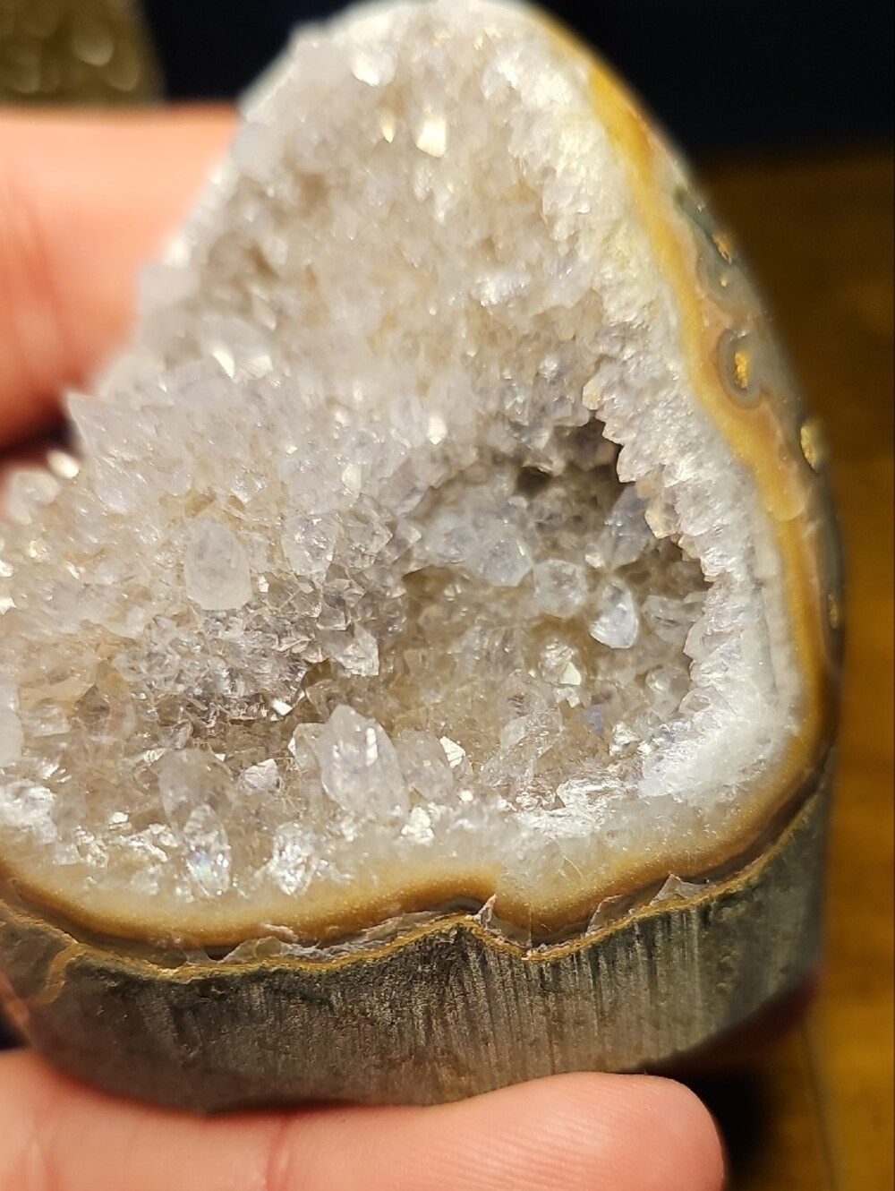 Natural Amethyst/Quartz Geode Cluster - Sparkling Lavender Crystals - Picture 4 of 11